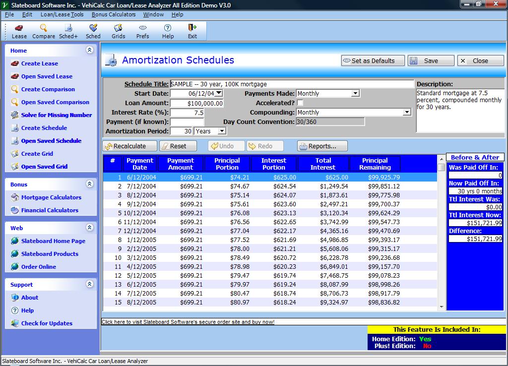 amortization schedule. amortization schedule