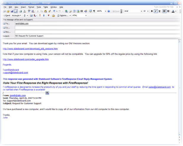 FirstResponse Email Reply Management System - productivity software